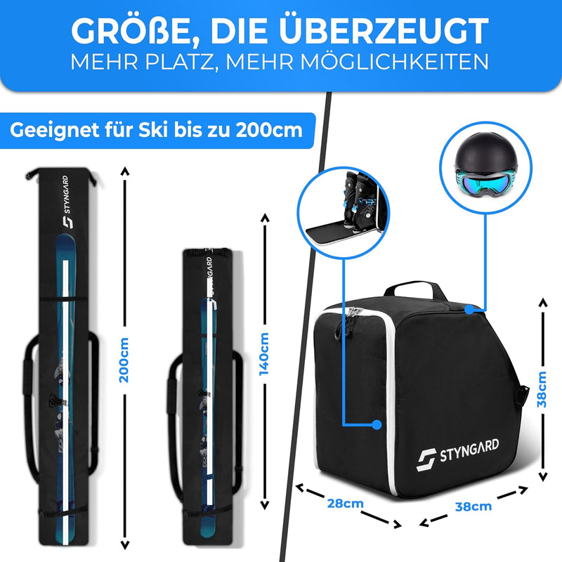 Skitasche und Skischuhtasche mit Helmfach für 1 Paar | Set VANCOUVER